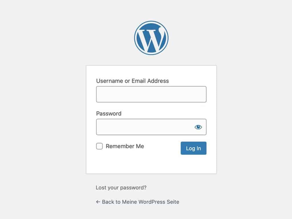 wordpress login